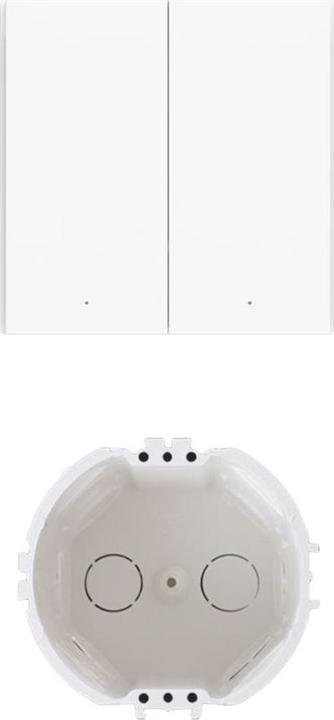 Actual product image Aqara Smart Wall Switch H1 White With Neutral, Double Rocker (Zigbee)