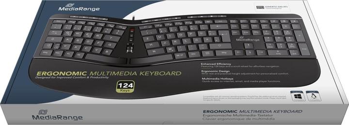 Actual product image MediaRange ergon. Multimedia keyboard 124 Ta. Scr-wheel black (DE)