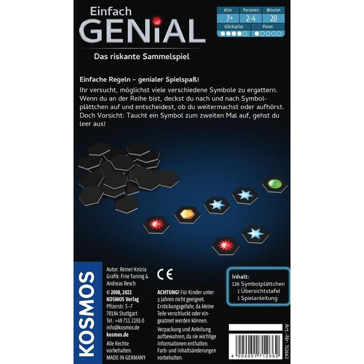 Immagine prodotto Kosmos Puzzle Semplicemente Ingegnoso: Gioco da asporto (Tedesco)