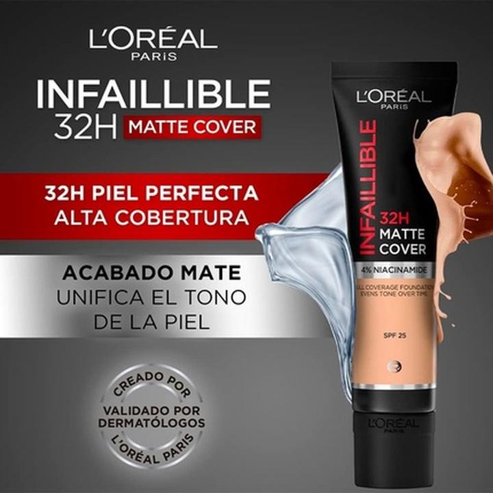 Actual product image L'Oréal Paris INFAILLIBLE 24H matte cover foundation #145-rose beige (#145-rose beige)