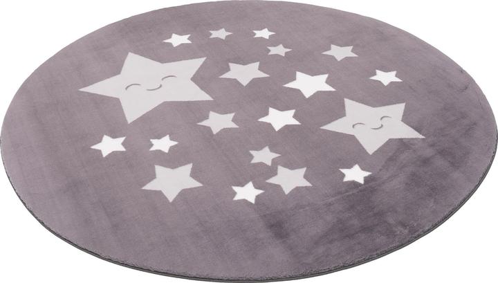 Produktbild Pergamon Super Soft Fellteppich Pearl Kids Sterne Rund (120 x 120 cm)