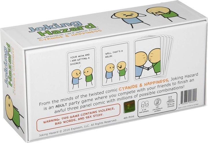 Actual product image Spilbraet Joking Hazard (English, German, French, Spanish)