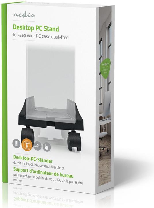 Actual product image Nedis Desktop Stand Adjustable Width/Full Movement 14.5-24.2 cm 20 kg Plastic/Metal Black