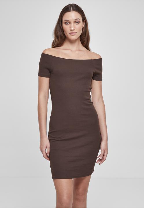 Produktbild Urban Classics Geripptes Kleid mit freien Schultern Damen (5XL)