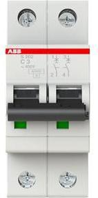 Actual product image ABB S202-C3 Automatic circuit breaker 3A pro M compact 2-pole 6kA