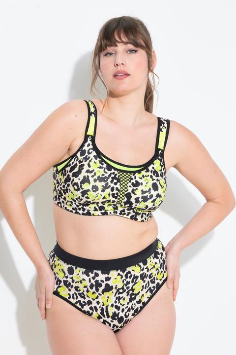 Produktbild Ulla Popken Sport-BH, Leomuster, bügellos, Cup C - E (115 C)