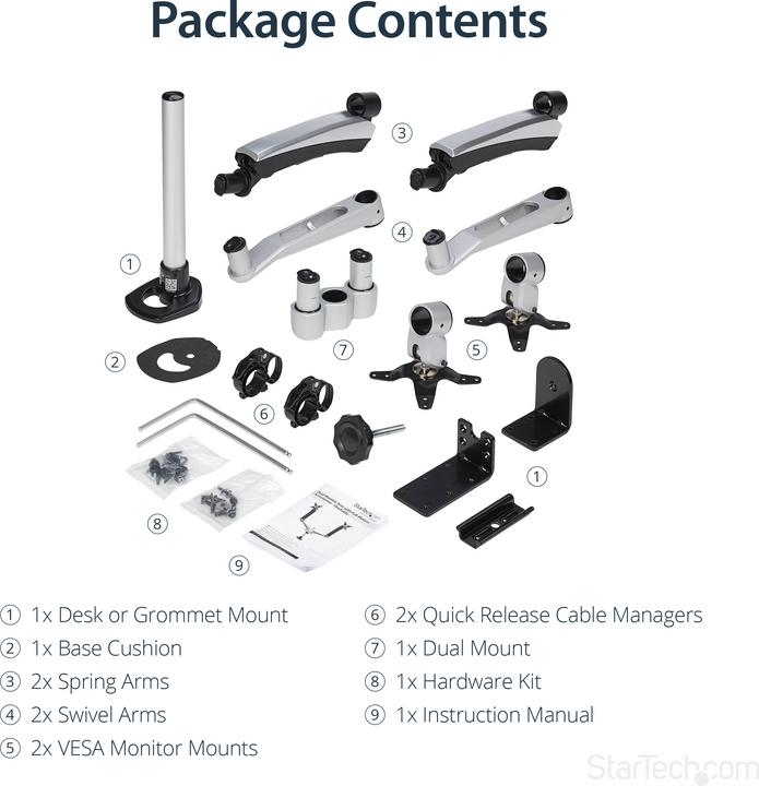 Produktbild StarTech Dual Monitor Mount - Stackable (Tisch, 30")