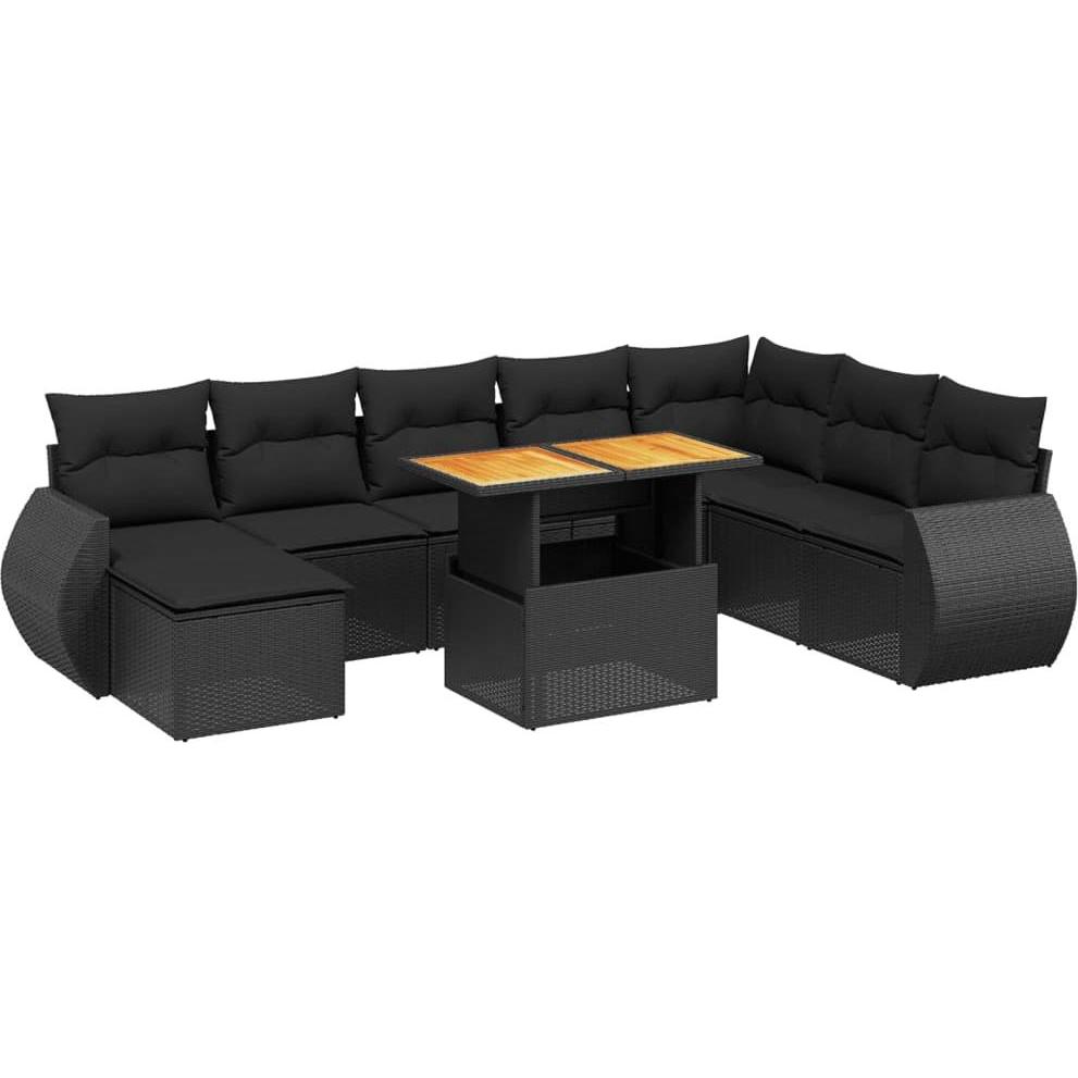 VidaXL, Gartenlounge, 10-tlg. Garten-Lounge-Set mit Kissen