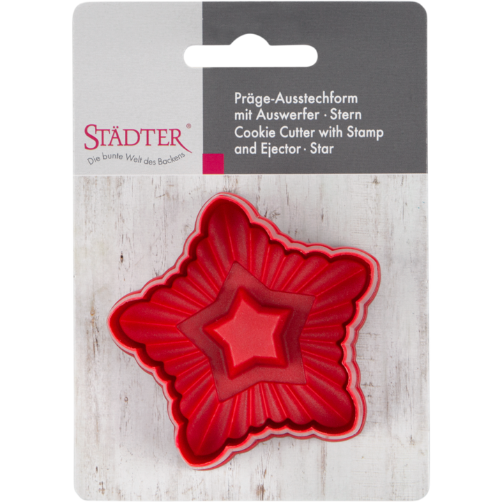 Actual product image Städter Cookie Cutter with Ejector Star Curled