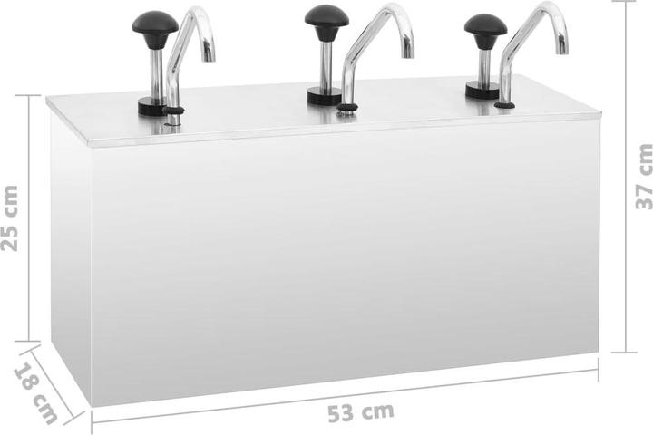 Produktbild Diverse Hardware Saucen-Spender Edelstahl 3 x 3,5 L