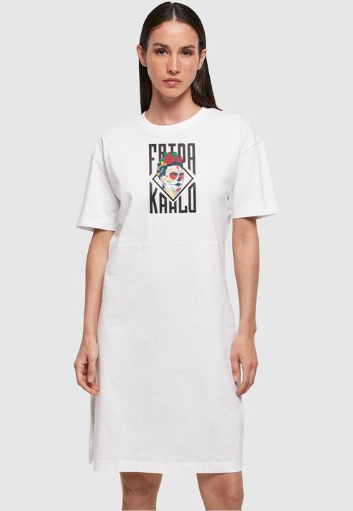 Produktbild Merchcode Ladies Frida Kahlo - Lettering Organic Oversized Slit Tee Dress - 119485 (XXL)