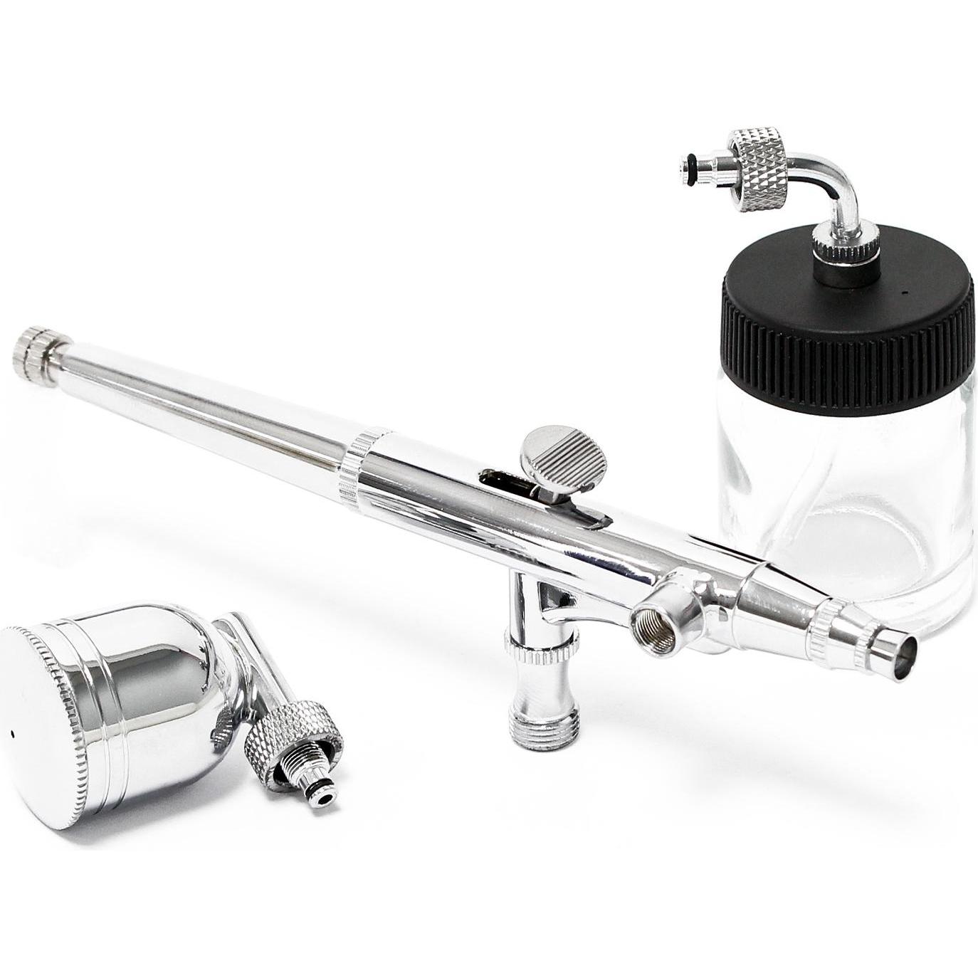 Wiltec Airbrushpistole Spritzpistole Druckluft Typ 134 Double Action Funktion Düsen