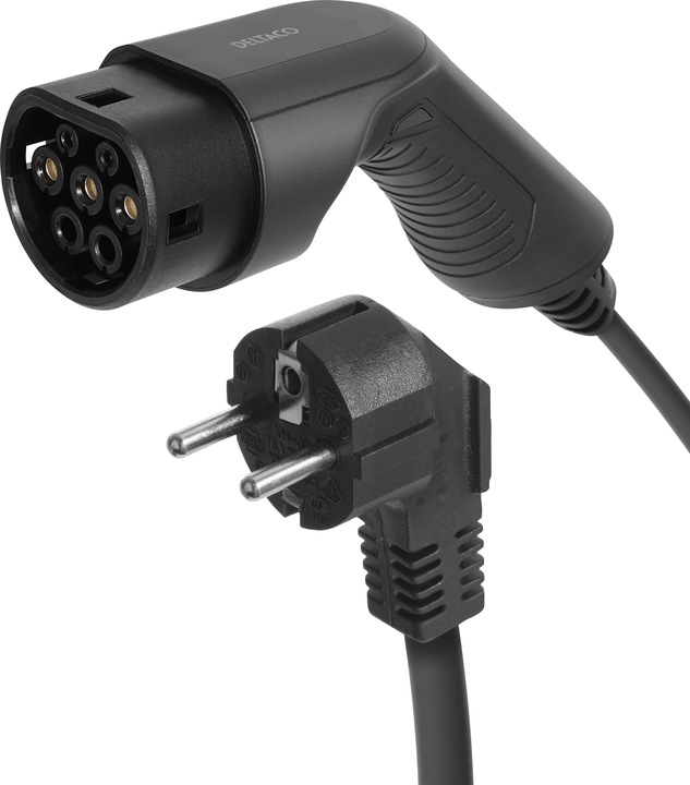 Image du produit Deltaco Câble de recharge EV (CEE 7/7, 3.60 kW, 16 A, 5 m)