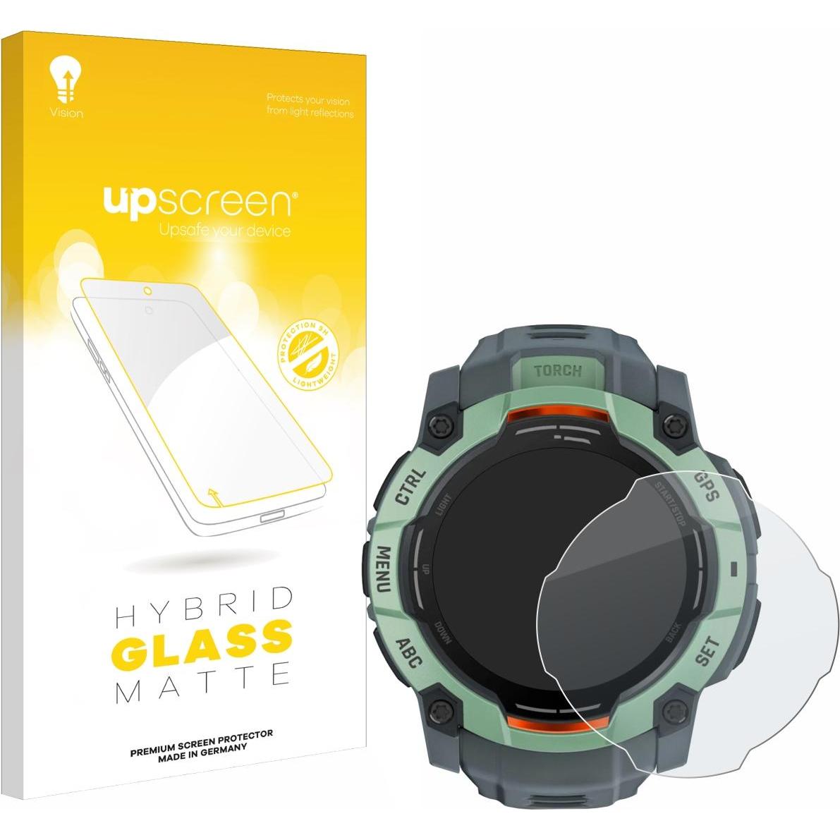 upscreen Schutzglas Schutzfolie Displayschutz Display Schutz Glas Folie matt, Smartwatch Schutzfolie, Grau
