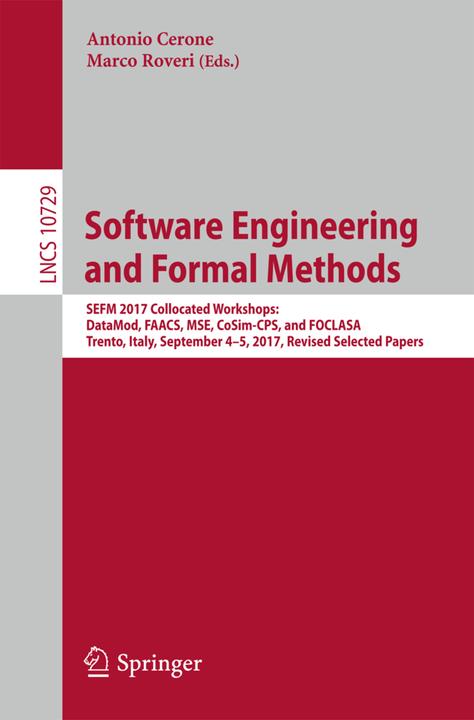 Produktbild Software Engineering and Formal Methods (Englisch, 2018)