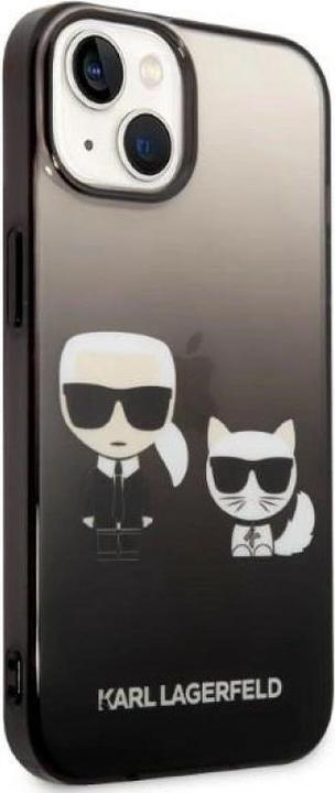 Produktbild Karl Lagerfeld KLHCP14STGKCK iPhone 14 6,1" hardcase czarny/black Gradient Ikonik Karl&Choupette (Apple iPhone 14)