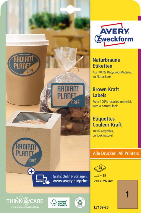 Image du produit Avery Naturbraune Etiketten