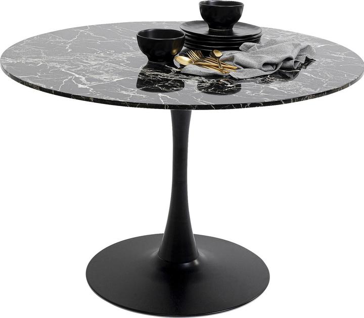Immagine prodotto Kare Design Tavolo Schickeria Marmo Nero Ø110cm (110 x 110 x 74 cm)