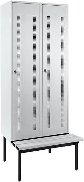 Actual product image Wolf Clothes locker with bench underneath (80 cm, 214 cm)