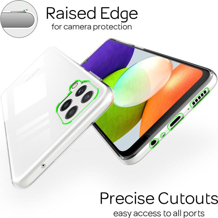 Image du produit Nalia Étui en silicone transparent pour téléphone portable (Samsung Galaxy A22)