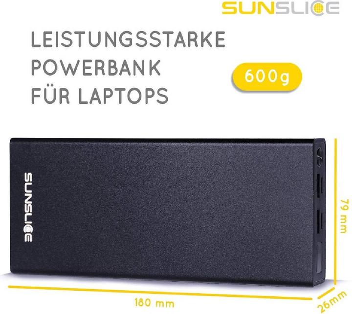 Produktbild Sunslice Externer Akku "Gravity 27" (27000 mAh, 100 W, 99.90 Wh)