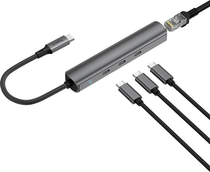 Actual product image Bluecloud USB-C Hub with Gigabit Ethernet, 4 Ports (USB-C, 4 ports)