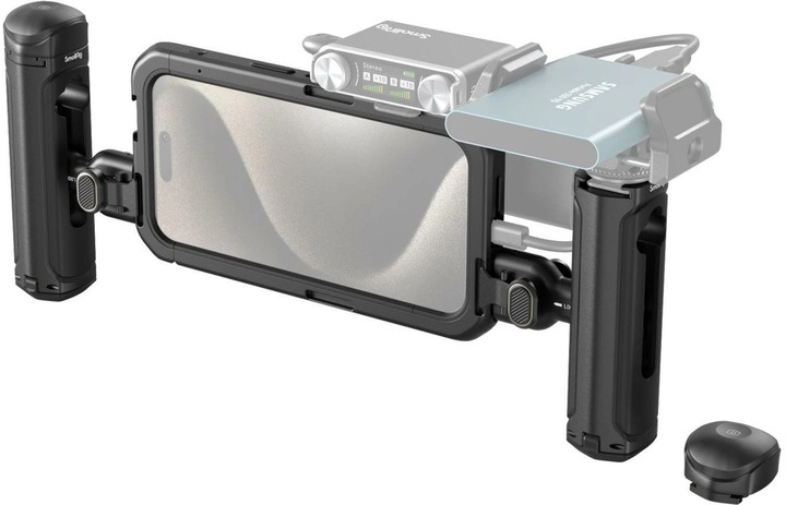 Immagine prodotto SmallRig Kit video mobile (doppio palmare) per iPhone 15 Pro (Gabbietta)