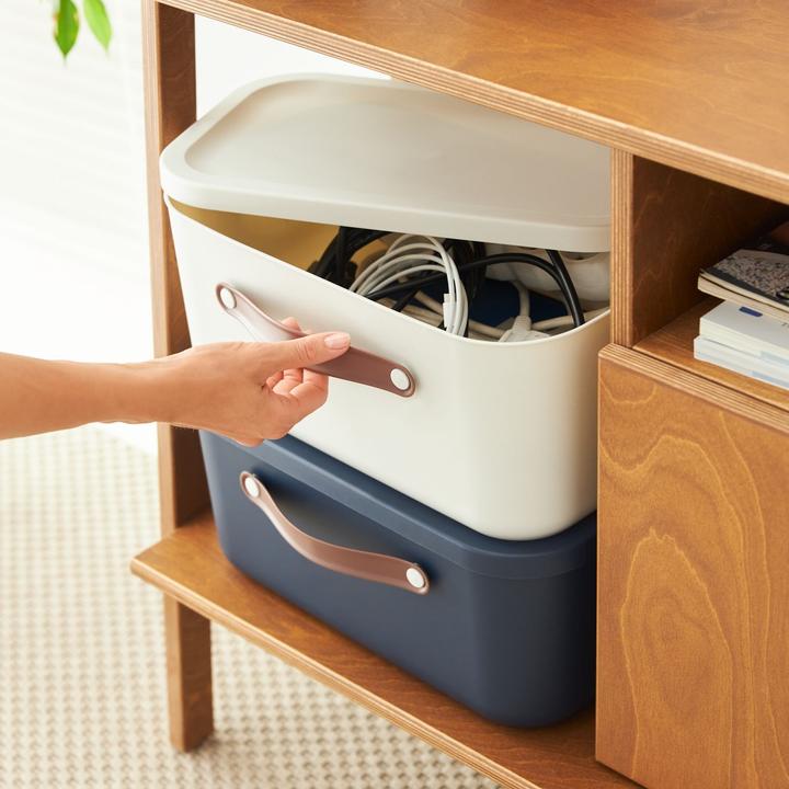 Actual product image Rotho Storage box Maloja 12 l, Iron Red (26.50 cm, 12 l, 1x)