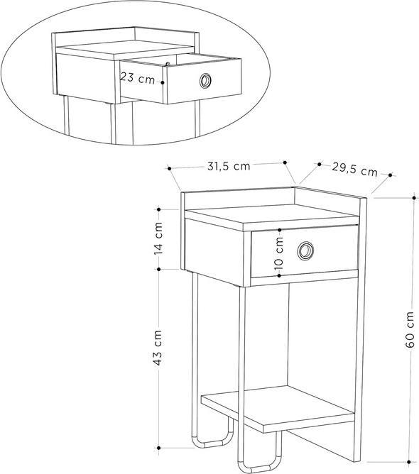 Valori nutrizionali e ingredienti Skye Decor Guillaume (32 x 30 x 61 cm)
