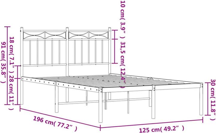 Image du produit vidaXL Bettgestell (120 x 190 cm)