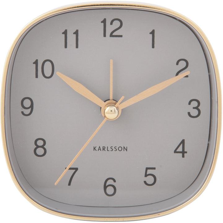 Karlsson Klassischer Wecker Travel Square Mouse grey
