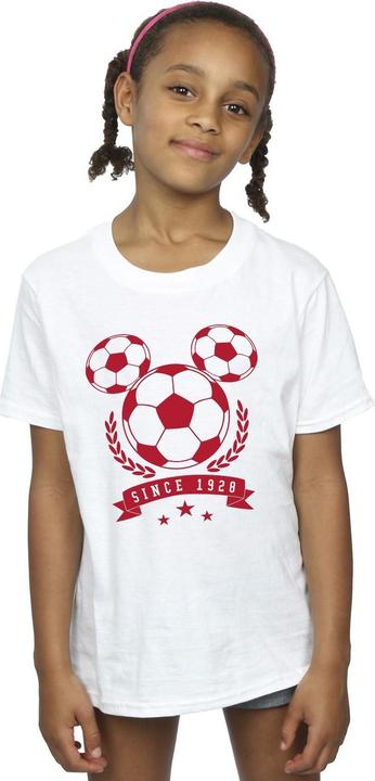 Actual product image Disney Girls Mickey Football Head Cotton T-Shirt (128)