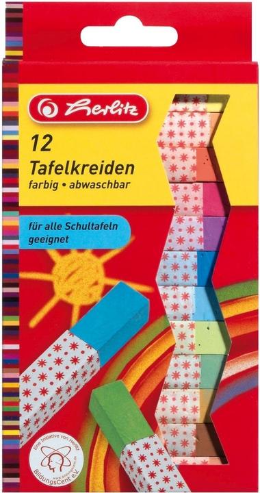 Produktbild Herlitz Schulkreide eckig ungespitzt farbig (12x)