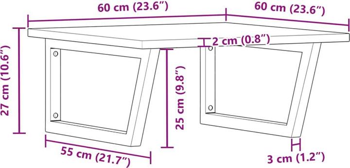 Produktbild vidaXL Waschbeckenablage