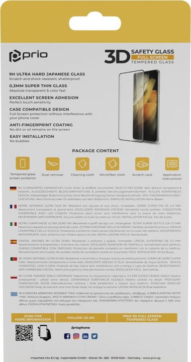 Produktbild prio 3D Displayschutzglas für Samsung A34 schwarz (1 Stück, Samsung Galaxy A34 5G)