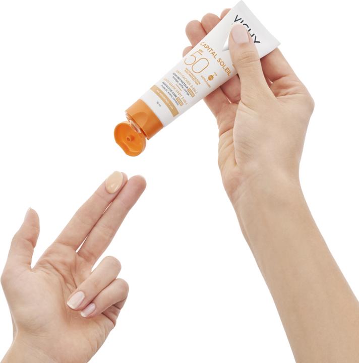 Actual product image Vichy Ideal Soleil Anti-Pigment Stain Cream 3in1 (Sun cream face, SPF 50+, 50 ml, 77 g)