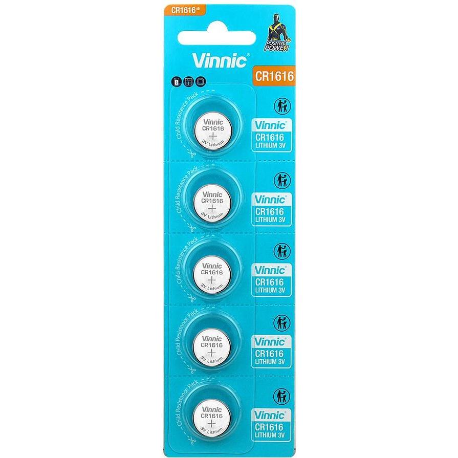 Vinnic CR1616 5BL (Lithiumbatterie) (CR1616), Batterie + pile