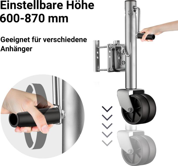 Actual product image Wiltec Double support wheel