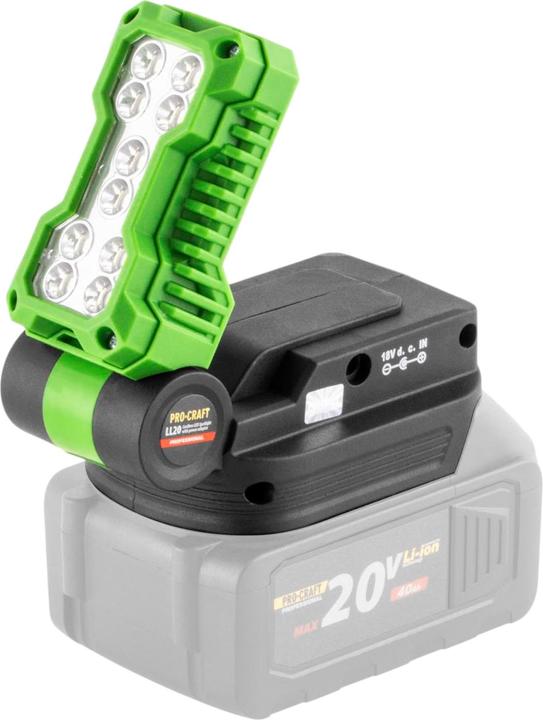 Produktbild Procraft LL20bb Akku LED Strahler 20 V 500 lm + 2x Akku 2,0 Ah + Ladegerät (500 lm)