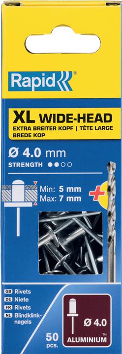 Produktbild Rapid XL Blindniete Ø 4,0 x 10 mm