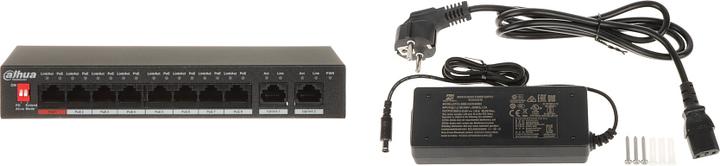 Image du produit Dahua PoE PFS3010-8ET-96-V2 Commutateur réseau Gigabit Ethernet non géré (10/100/1000) Power over Ethernet (10 Ports)