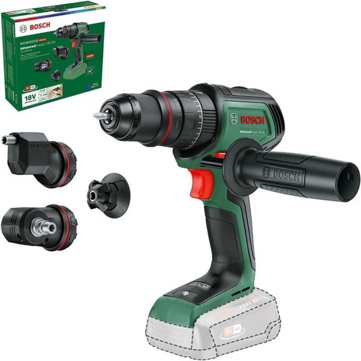 Produktbild Bosch Home & Garden Akku-Schlagbohrmaschine AdvancedImpact 18V-80 QuickSnap, Aufsätze