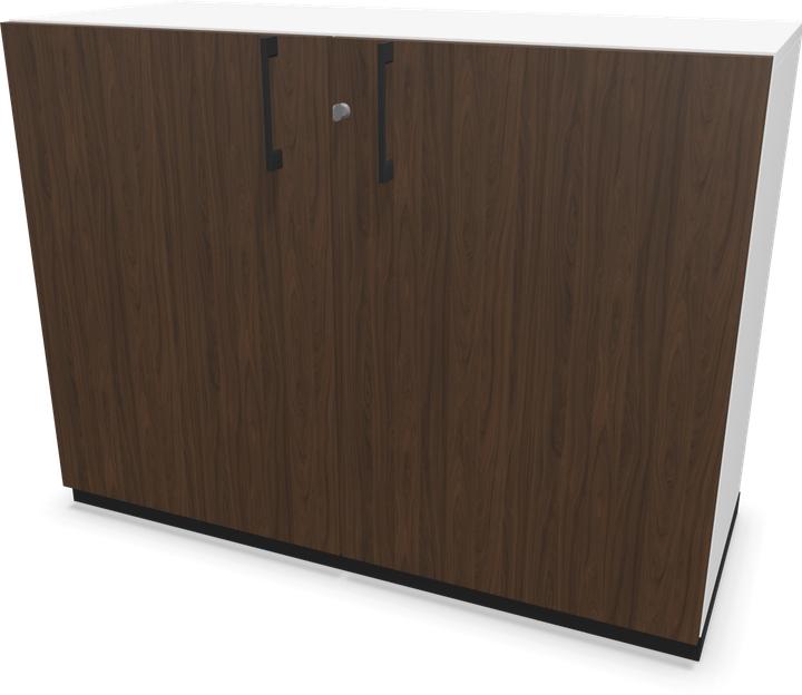 Bianco, Decoro in noce scuro con struttura, Nero