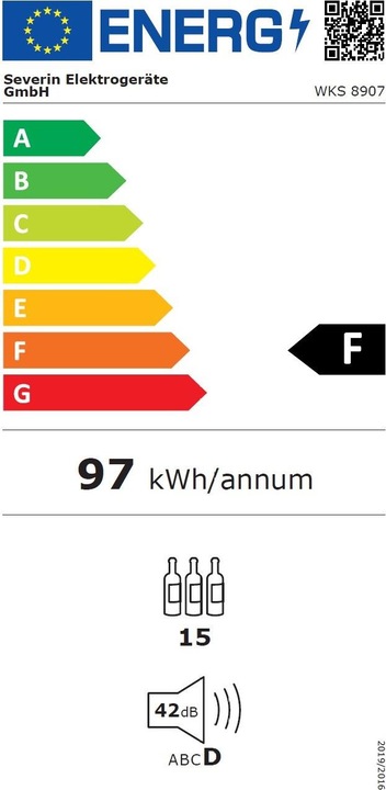 Label énergétique Severin WKS8907