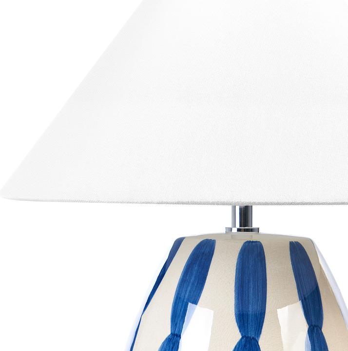 Produktbild Beliani Tischlampe aus Keramik hellbeige/blau LUCHETTI