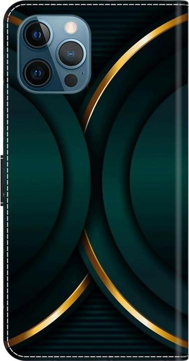 Actual product image Art iPhone 15 Pro Max Book Case Cover with Card Pocket Half Circle (Apple iPhone 15 Pro Max)