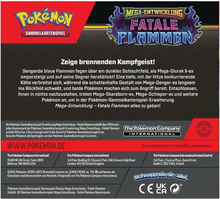 Produktbild Pokémon ME02 Fatale Flammen Booster Display DE (Deutsch, Booster Display)