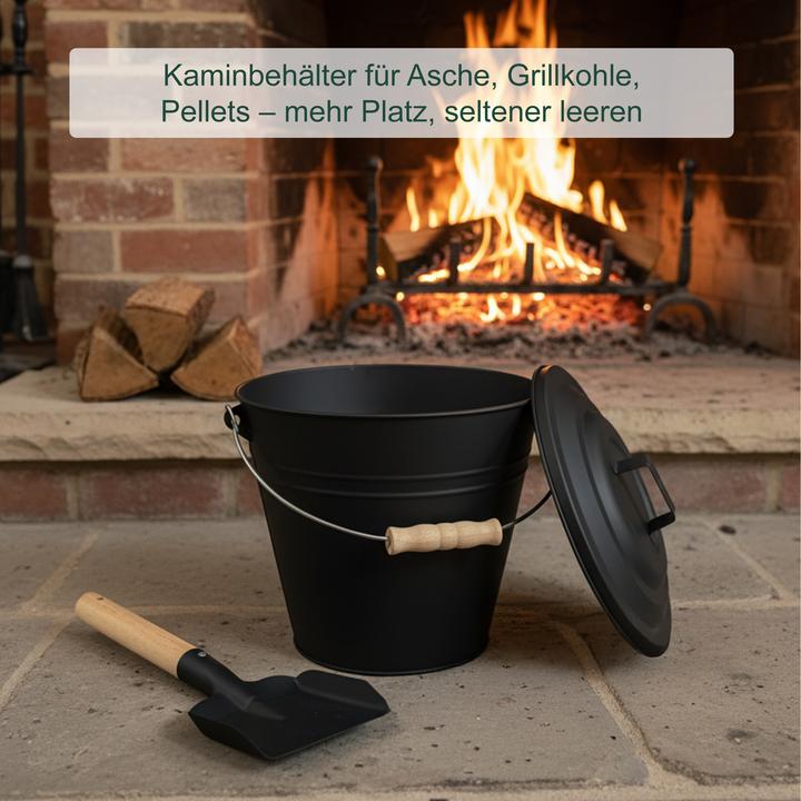 Actual product image Relaxdays Ascheeimer mit Feger & Schaufel