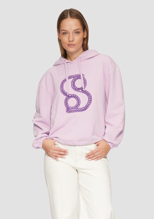 Produktbild S.Oliver Sweatshirt Kapuzen-Sweatshirt mit verstellbarem Saum (44)