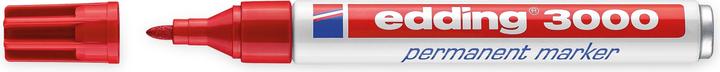 Edding Permanent Marker 3000 (Red, 3 mm, 1 x)